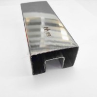 方矩形304槽管夾玻璃扶手護(hù)欄單槽管 屏障框架用不銹鋼矩形單槽