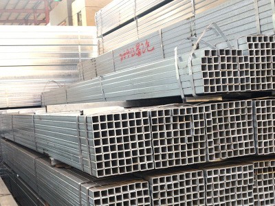 佛山樂從直銷方管Q235B熱鍍鋅方矩鋼管 大棚管架子鍍鋅管現貨批發