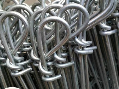 專業(yè)生產(chǎn)大棚地錨 鋼絲耐腐蝕3.2mm、60CM長熱鍍鋅地錨