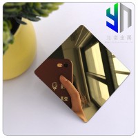 精磨鏡面不銹鋼鏡子鈦金黃銅水鍍真空鍍鈦金屬廠家直銷高效打樣