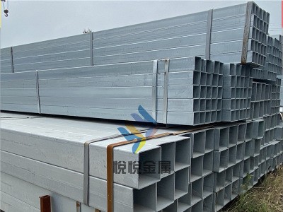 廠家現貨 鍍鋅方管 q235b 國標 方矩管 熱鍍鋅方通50*50 加工批發