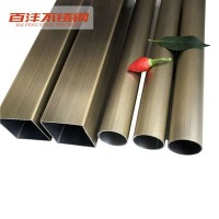 鍍銅管 不銹鋼彩色管 水鍍紅黃青古銅 顏色拉絲發(fā)黑 亞光亮面