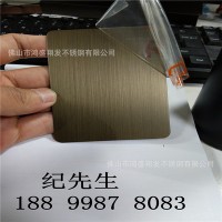 304和紋黑鈦緞紋古銅色不銹鋼板酒店裝飾門套包邊灰鋼拉絲無指紋