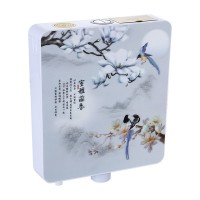 3D沖水箱 掛壁式水箱衛生間沖洗水箱 排水箱靜音 花開富貴