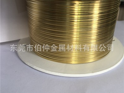 H65黃銅帶 超窄壓紋黃銅帶 耳機(jī)線專用黃銅帶0.35mm*1.5mm 黃銅片