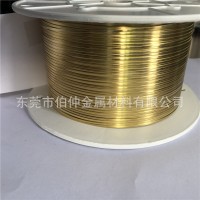 H65黃銅帶 超窄壓紋黃銅帶 耳機(jī)線專用黃銅帶0.35mm*1.5mm 黃銅片