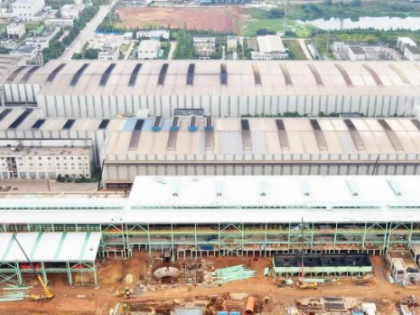 昆鋼本部環(huán)保搬遷轉型升級項目高線工程鋼結構廠房建設進入沖刺階段