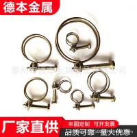 廠(chǎng)家直售201 304不銹鋼卡箍 雙鋼絲喉箍 鋼帶箍抱箍 現(xiàn)貨批發(fā)