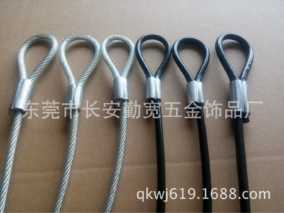 專業(yè)訂制壓扣鋼絲繩安全繩防護(hù)繩保險繩（質(zhì)量保證）彈簧鋼絲繩