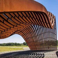 Q235 345 295耐候鋼板激光雕刻切割園林景觀燈箱屏風綠化雕花刻字