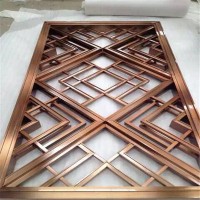 佛山高檔酒店不銹鋼屏風不銹鋼花格廠家定制