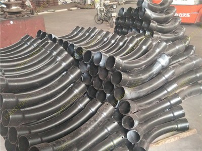 過軌鋼管 熱浸塑過軌雙擴口彎管電力電纜保護管圖紙加工配套接頭