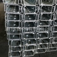 廠家熱銷 支架 熱鍍鋅U型鋼支持來圖加工40*80 鍍鋅光伏支架