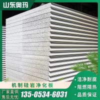 廠家供應硅巖防火凈化板 彩鋼板手工硅巖板 機制硅巖凈化彩鋼板