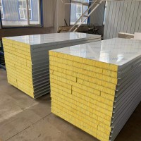 1150型玻璃絲棉橘皮凈化板墻面彩鋼夾芯板機制巖棉復合板