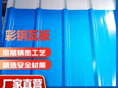 廠家供應 單層壓型彩鋼板 房頂瓦棚板鍍鋅彩鋼瓦