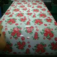 印花彩鋼板彩色花紋板 花型多樣裝飾板 衣柜印花板出口印花開平板