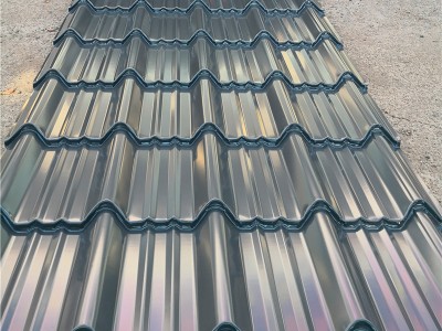 廠家直銷 安徽地區壓型彩鋼板 0.5mm 灰色800型琉璃瓦