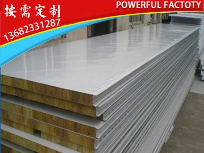 深圳彩鋼巖棉夾芯板 防火保溫彩鋼巖棉凈化板隔墻板