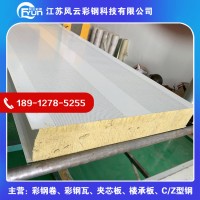 屋頂巖棉夾芯板 屋頂保溫瓦楞板 外墻巖棉板保溫隔熱吸音板