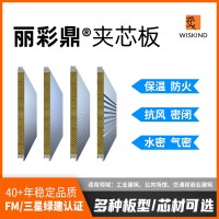 定制保溫板巖棉夾芯板聚氨酯巖棉復合板 麗彩鼎夾芯板