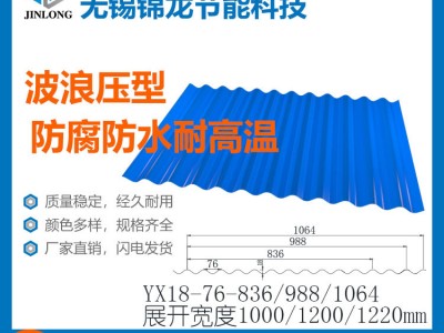 【廠家直銷】彩鋼不銹鋼壓型 彩鋼瓦彩鋼板 YX18-76-836/988/1064