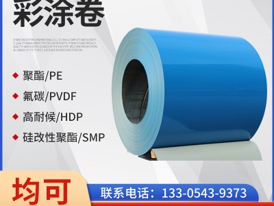 定制彩鋼卷彩涂板鍍鋅卷多色彩鋼彩涂卷板分條覆膜開(kāi)平?jīng)_孔彩涂卷
