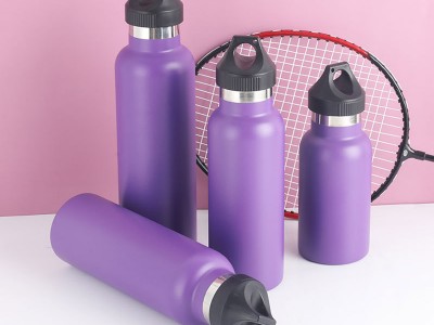 外貿單手開蓋34oz美式大口純色運動保溫瓶304不銹鋼真空運動水杯