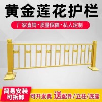 黃金色蓮花市政道路交通鐵藝護欄圍欄桿市政鋅鋼公路隔離欄廠家