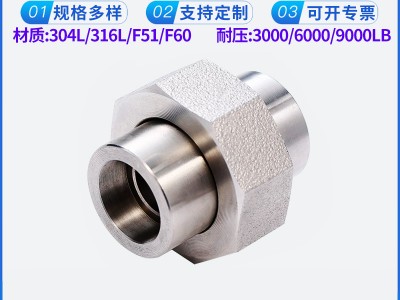 鍛制螺紋承插活接頭 14383 B6.11 石油化工用耐210KG鍛造高壓管件