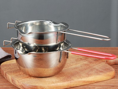 正304不銹鋼融化鍋 芝士黃油巧克力融化碗 隔水融蠟鍋 烘焙用具