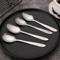 不銹鋼仙鶴勺子加厚長柄勺食堂餐廳幼兒園兒童輔食圓勺純色調(diào)羹