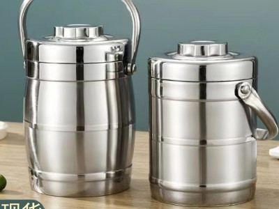 不銹鋼保溫飯盒大容量保溫飯桶雙層真空提鍋成人學生多層便當盒