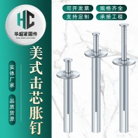 美式擊芯錘擊膨脹 水泥墻防盜窗專用插片壁虎快速釘 打入式膨脹