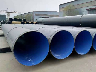 3PE防腐鋼管加強級DN400無縫螺旋焊管地埋式石油天然氣運輸管道