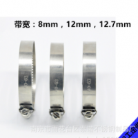 316L不銹鋼開放式喉箍 扳倒式通信抱箍 速放式管箍 加長快接式喉