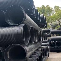 HDPE雙壁波紋管鋼帶PE增強(qiáng)管中空壁纏繞管市政排污管排水管下水管