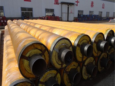 蒸汽保溫鋼管 玻璃鋼外防腐20#鋼套鋼巖棉保溫管