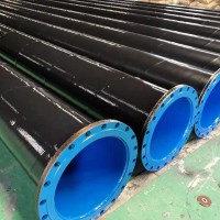 廠家供應礦用內外涂塑鋼管法蘭連接雙面涂塑鋼管無縫預制直埋管道