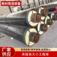 鋼套鋼蒸汽保溫鋼管預制直埋大口徑耐高溫耐高壓供暖輸送無縫管道