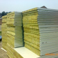 50/75/100mm廠房頂墻面屋面A級防火巖棉彩鋼夾芯板凈