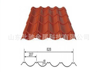 貨源銷售 紅色鋁鎂錳仿古瓦 鋁合金琉璃瓦 高品質(zhì)金屬仿古瓦