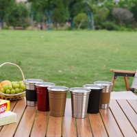 新款不銹鋼單層階梯工藝啤酒杯便攜戶外冷飲水杯簡約隨手露營口杯