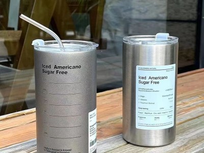 網紅原創小眾金屬不銹鋼600ml冰美式咖啡杯隨行保溫吸管水杯便攜