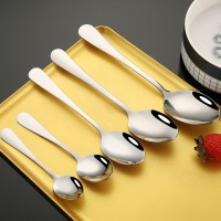韓式不銹鋼勺子調羹攪拌勺咖啡家用甜品學生兒童餐勺湯勺調味鹽勺