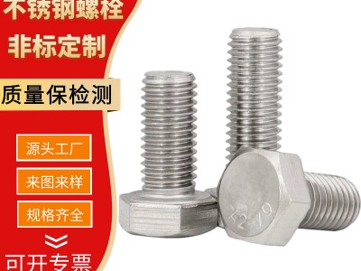 外六角螺絲批發304 2205不銹鋼外六角螺栓達克羅熱鍍鋅外六角螺絲