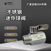 廠家直銷M/F內外螺紋 PN63不銹鋼迷你球閥 304不銹鋼手柄小閥門