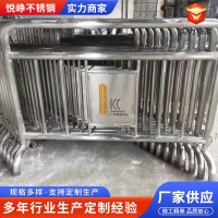 工廠定制201/304不銹鋼鐵馬印logo小區(qū)酒店商場交通圍欄 移動鐵馬