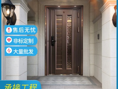 佛山廠家不銹鋼防盜門韓式入戶門平開式彩鋼家用進戶別墅大門