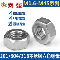 不銹鋼六角螺母 DIN934 201/304/316 螺絲帽 不銹鋼螺 母廠家